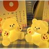 Cartoon Footprint Teddy Night Light Decorative Bedside Lamp Atmosphere Light Girl's Bedroom Decoration Gift