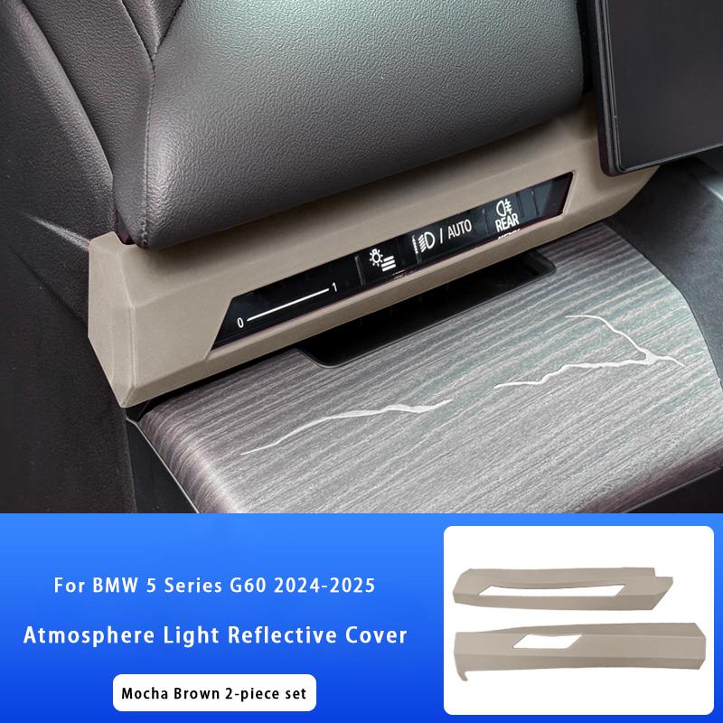 Dla BMW Serii 5 G60 2024-2025 Panel Deski Rozdzielczej Konsoli Środkowej Obie Strony Oświetlenie Atmosferyczne Odblaskowa Silikonowa Osłona Ochronna