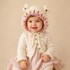 Elastic Soft Princess Knitted Hat Lace Ruffle Trim Ear Protection Hat  Baby Toddlers