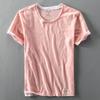 Men's Summer Casual Lightweight Washed Distressed Short-Sleeve T-Shirt Youth Crew Neck Pullover Base Layer