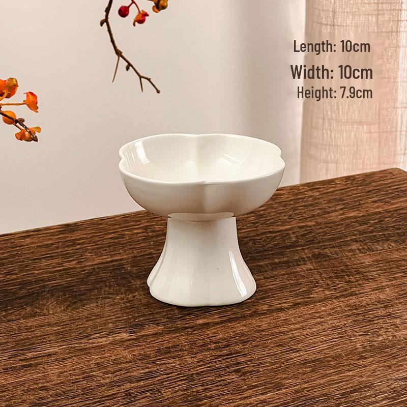 Imperial Style Ceramic Footed Plate for Cold Dishes & Tea Gatherings