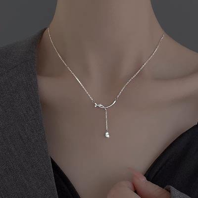 Smile Tassel Necklace Female Tide Summer Pendant Collarbone Chain Niche Light Luxury Jewelry Year