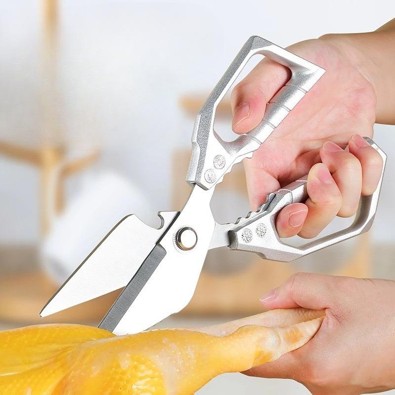 Kitchen Scissors - Multi-functional Stainless Steel Household Scissors - Special Scissors for Killing Chickens and Fish - Large Scissors