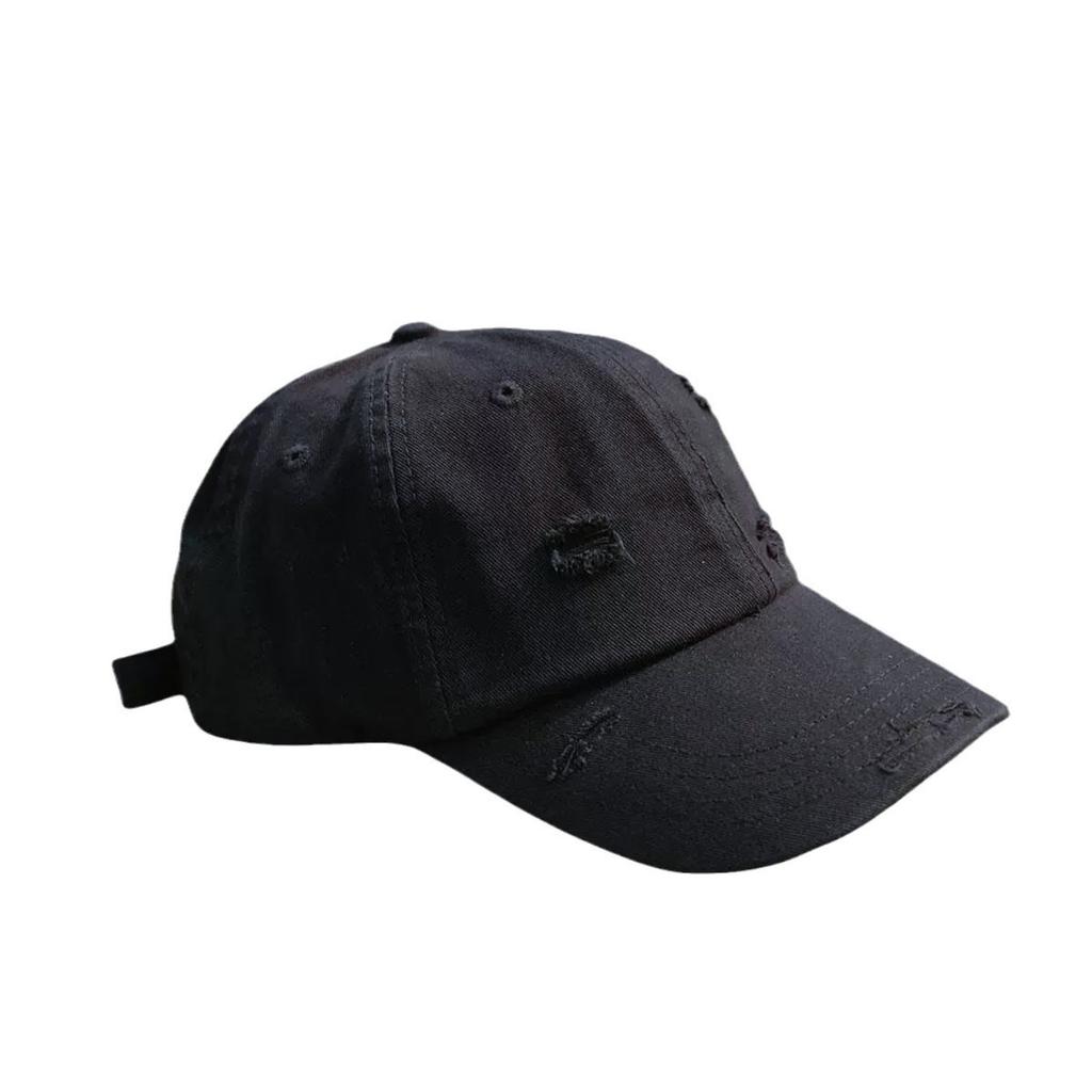Hat Men's Trendy Brand Ripped Washed Soft Top Cap Women's Edging Sunscreen Shade Baseball Cap
