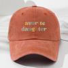 Favorite daughter Printed Soft Top Baseball Hat Retro Men's and Women's Fashionable Outdoor Hat with Adjustable Circumference