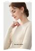 100% Pure Cashmere Slim Fit Women's Round Neck Knit Sweater for Autumn and Winter