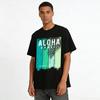 Aloha Hawaii Print Gradient Short Sleeve Casual Vacation T-Shirt Pure cotton T-shirt