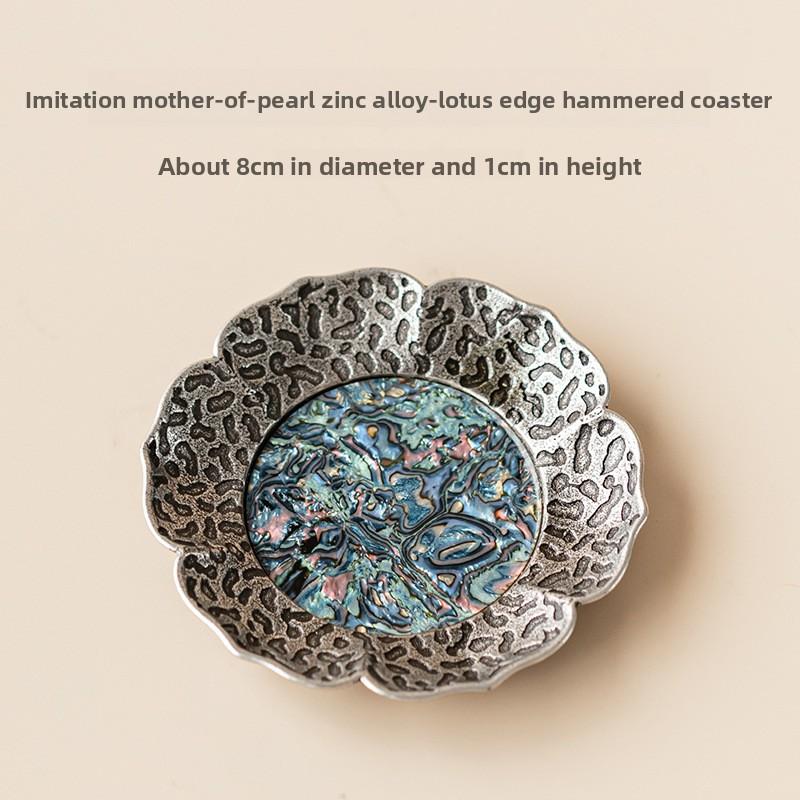 Thermal insulation pad, retro tea tray, light luxury, high-end sense, non-slip tea set, household thermal insulation pad