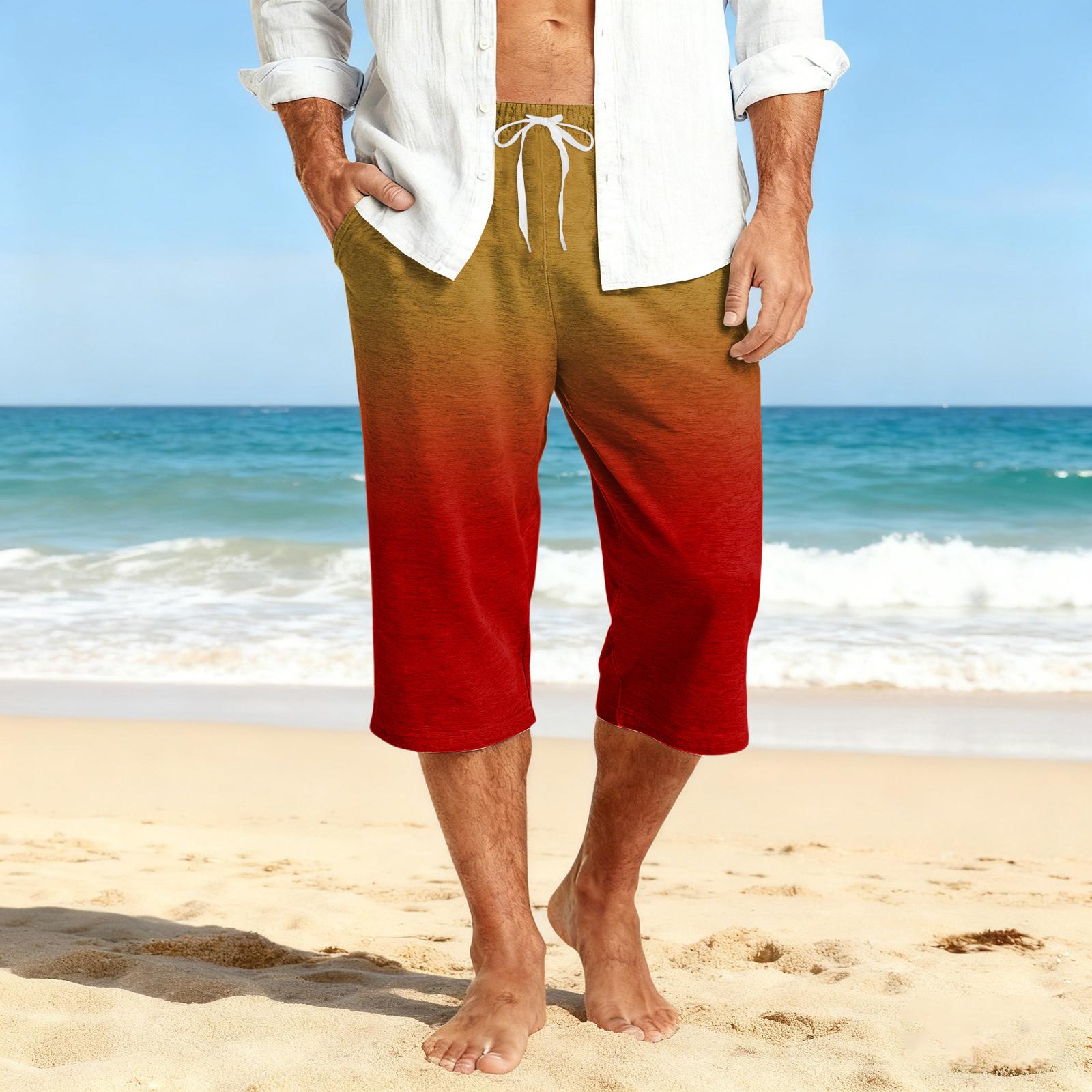 

Men s Casual Drawstring Cropped Shorts XXXL
