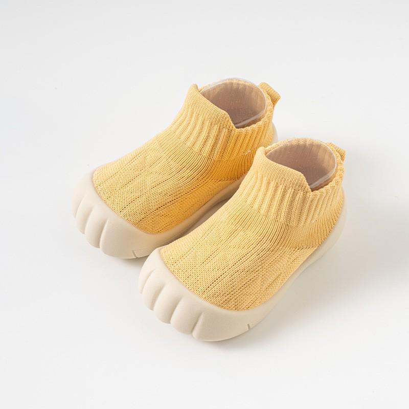 Soft Sole Non-slip Baby Walker Shoes - Solid Color Floor Socks for Boys & Girls, Ideal for Spring & Autumn Pre-walking.