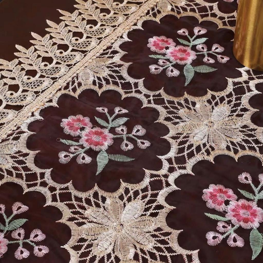 Krajkový gázový běhoun na stůl - Ideální pro domácí dekoraci, restaurace, kuchyně, venkovní pikniky a svatební party výzdobu