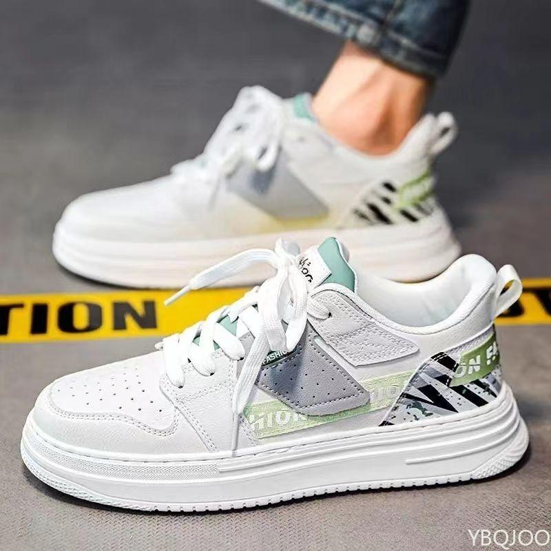 Fashion Trendy Color Blocked Men's Single Shoes 2025 Spring Breathable and Versatile Thick Soled Sports and Leisure Board Shoes Sneakers