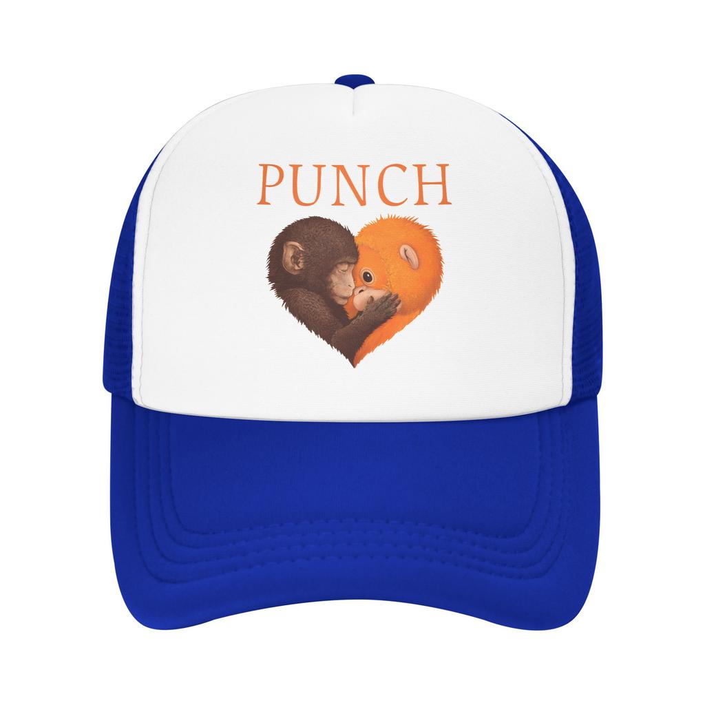 Punch Monkey Süße Netz-Baseballkappe Unisex Damen HipHop Sonnenhüte Dad Hat Verstellbare Snapback-Kappen Sportkappe Sommer Trucker-Kappe