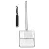 Stainless Steel Cat Litter Shovel Long Handle Cat Scooper Kitty Metal Scooper for Pet Beaches