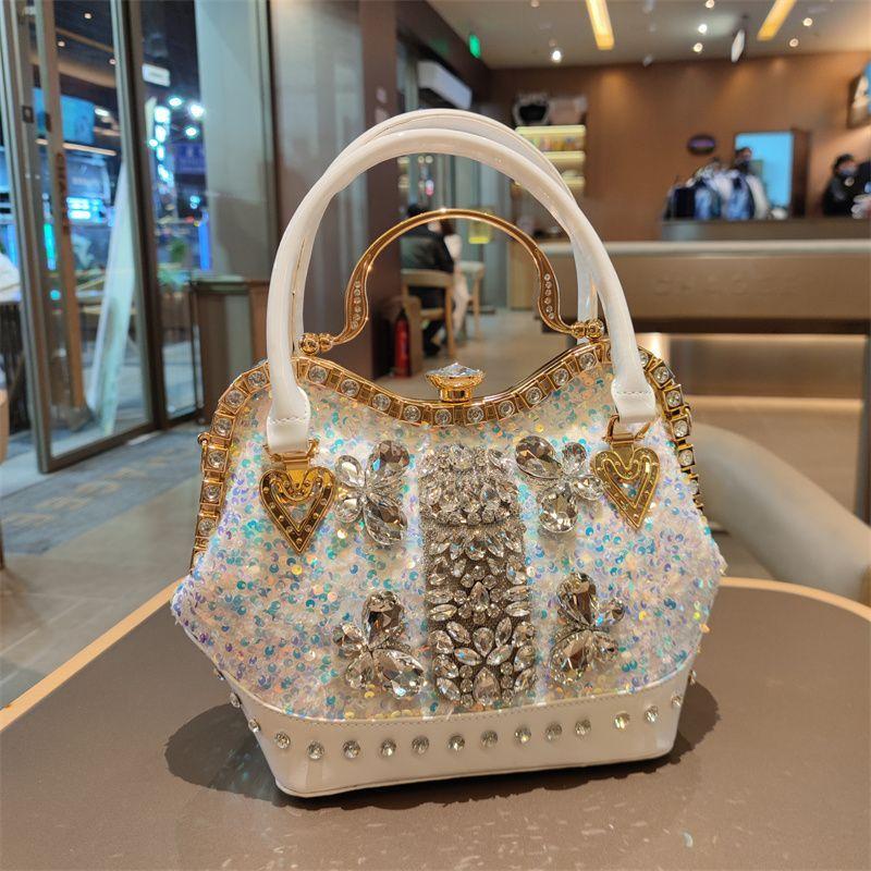 Handbag Fashion Temperament Women's Bag Sequins Inlaid with Diamonds New Light Luxury