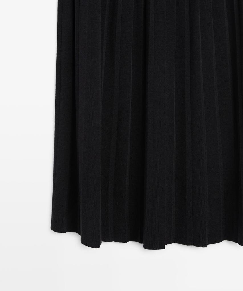 Masimodutti Box Pleated Semi-Long Skirt
