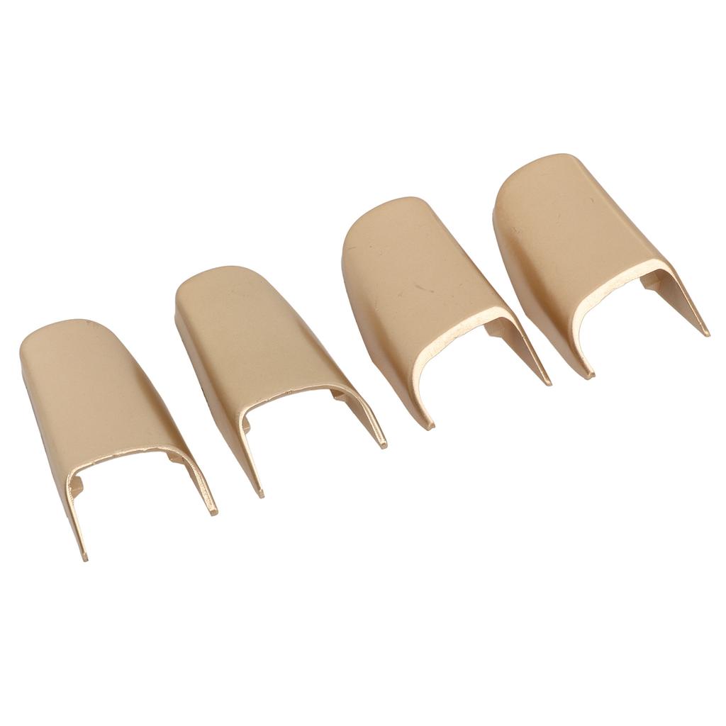 4PCS Door Pull Strap End Cap Light Gold ABS Plastic Luxury Scratch Resistant for Town Car 2003 To 2011