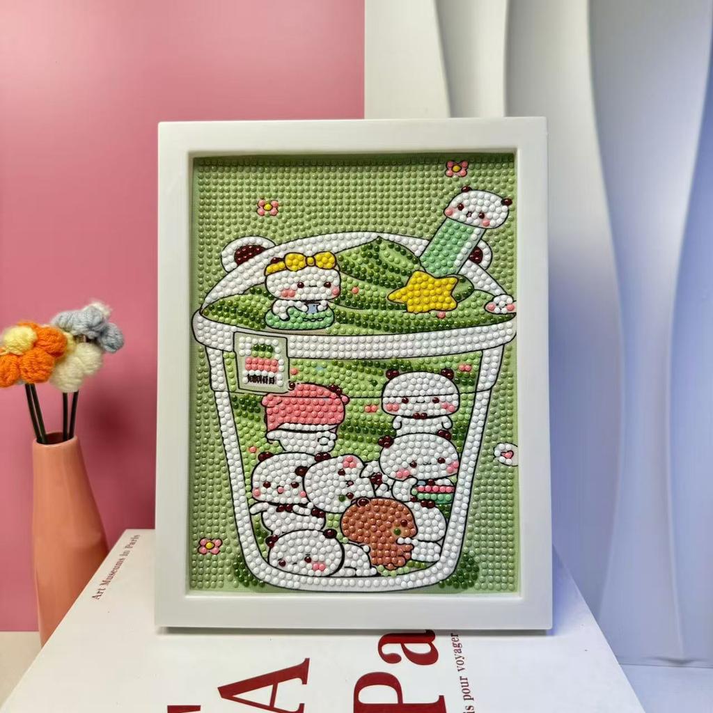 Children'S Diamond Painting Framed Handmade Diy Material Bag Sanrio Diamond Paste Painting Concentration Toy