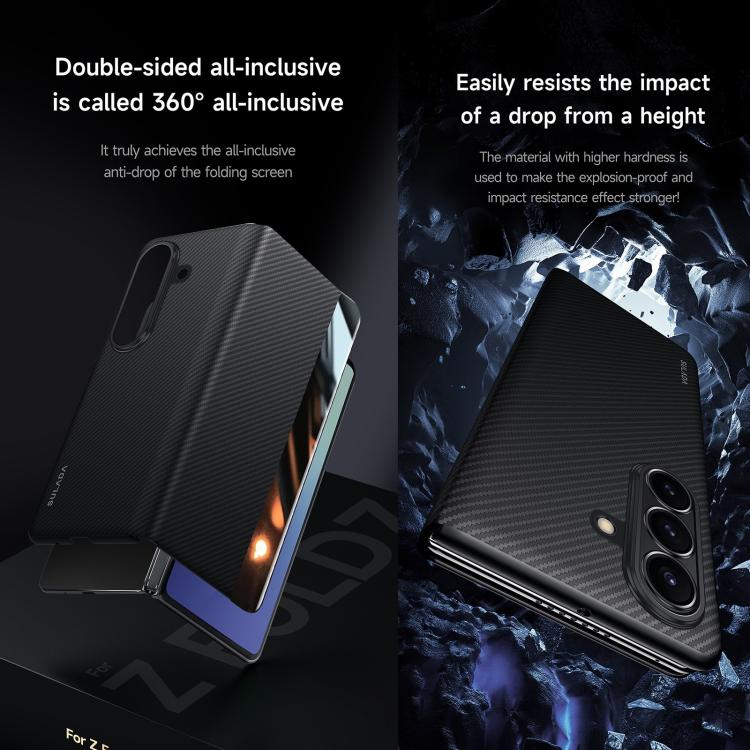 Custodia per Telefono SULADA in Pelle con Texture Kevlar 600D e Finestra Smart