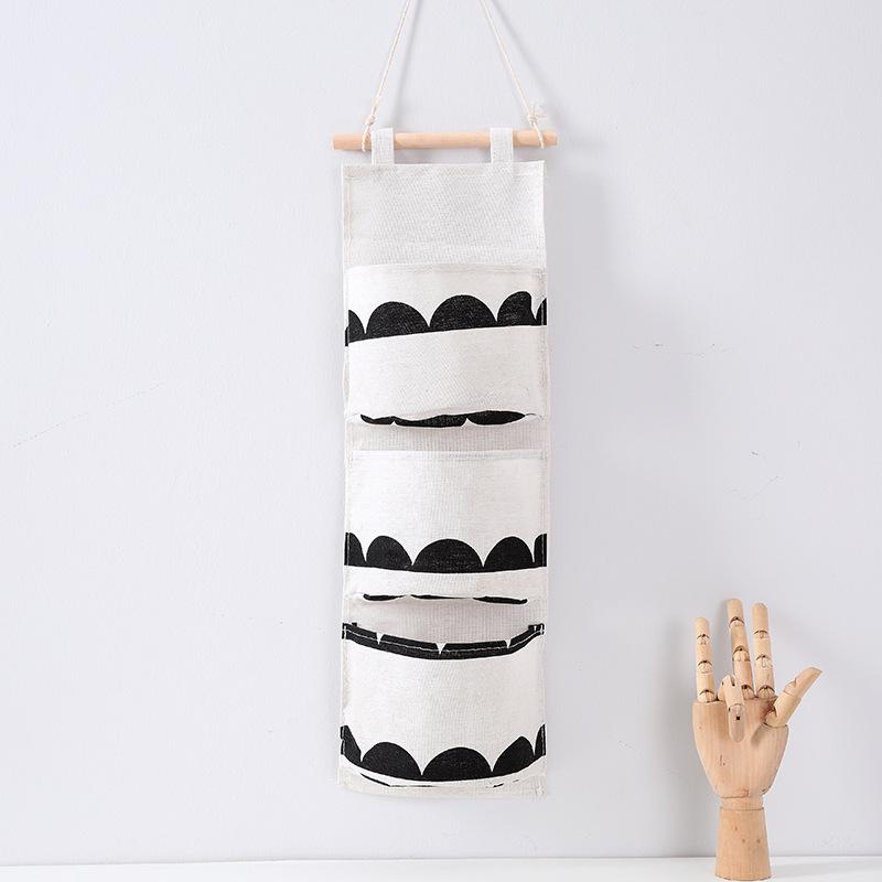 Wall Hanging Storage Bag Over The Door Organizer 3 Pockets Hanging Storage Bag for Home Bedroom