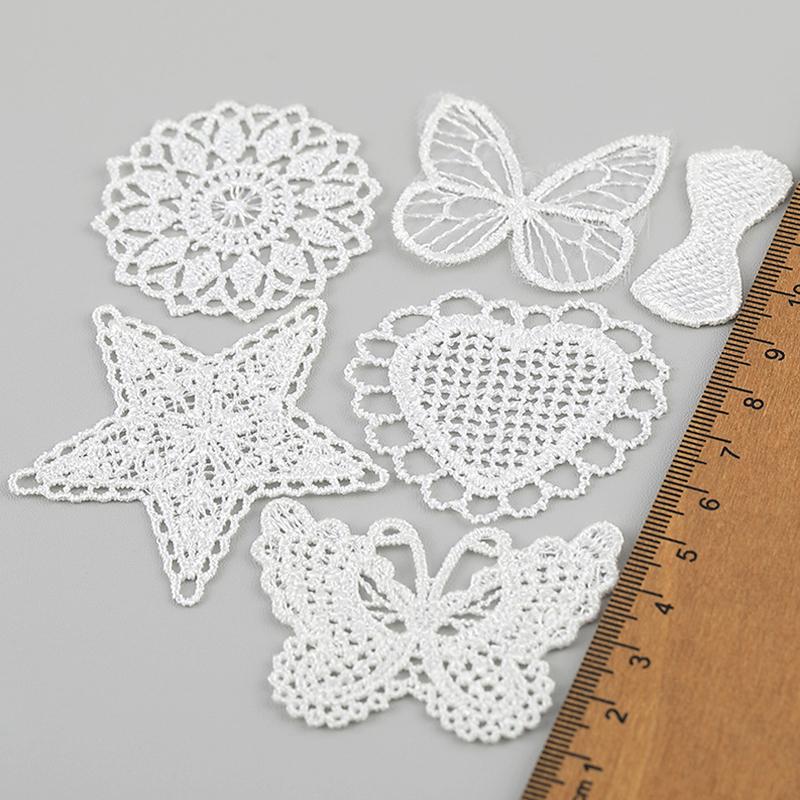 White Mesh Lace Trim for Sewing Projects Delicate Embroidered Pattern Ideal for Stylish DIY Creations