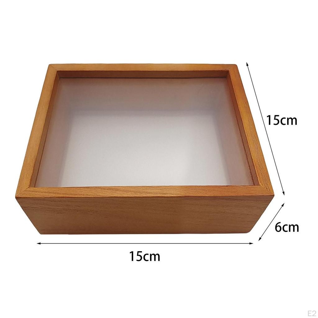 Elegantní dřevěný rám typu shadow box pro lisované květiny a fotografie