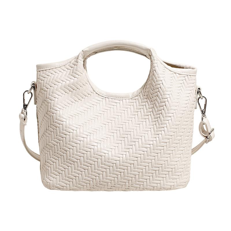 

Нова Сумка великої місткості Жіноча Модна Сумка для мами та дитини Універсальна Сумка через плече Плетена Сумка-месенджер білий