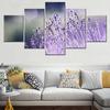 5 Pieces Colorfull Canvas Wall Arts Poster Painting Flowers  Lavender Flowers Bokeh Wallpaper Modular Decorative Picture Artwork No Frame