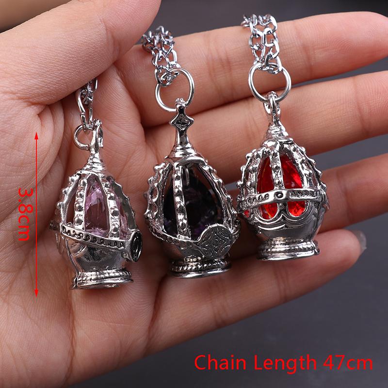 2Pcs/Set Anime Magica Cosplay Gem Necklace Pendant Ring Set Gift Party Prop