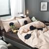 Four-piece Bedding Washed Cotton Single Double Student Three-piece Bed Linen Quilt Cover Pillowcase