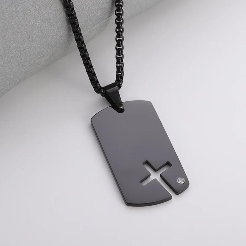 Personality Creative Design Religious Jesus Christ Cross Pendant Amulet Simple Men's and Women's Necklace