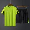 Mens Quick-Dry Sport Set Short Sleeve T-Shirt Shorts Lightweight Athletic Training Outfit Gym Running