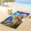 Animal Painting Print Beach Towel, Large Soft Quick Dry Towel for Beach Camping Swimming