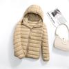 Winter Ultra-thin Down Jacket Women's Light and Short Slim-fit Hooded Large-size Ultra-light and Fattened Couple Slim-fit Jacket