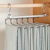 Space Saving Clothes Hanger Racks 6 in 1 Drying Clothes Rack Folding Pant Rack Bedroom Wardrobe Coat Organizer Hangers Storage