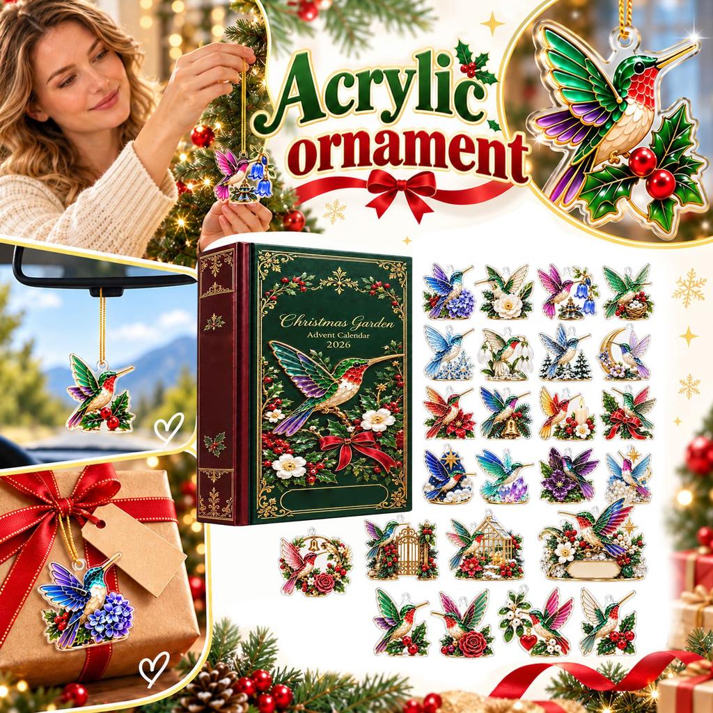 Acrylic Day Christmas Advent Calendar, Garden Countdown Calendar for Holiday Home Decor