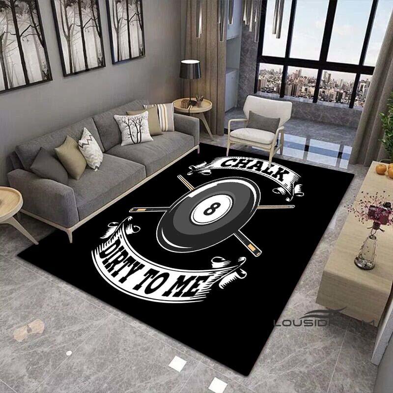

3D Color Black Pool Table Mat Carpet, Billiard Carpet, Ball Sports Carpet, Suitable for Living Room, Floor, Living Room, 40x60cm