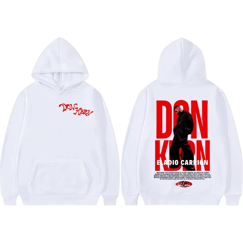 Rapper Eladio Carrion Don Kbrn Album Tour Print Sweatshirts Men's Clothing Hip Hop Oversized Hoodies Pullovers