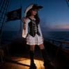 Halloween Mädchen Piraten Cosplay Kostüm Aus Polyesterstoff Für Bühnenveranstaltungen Und Kostümpartys