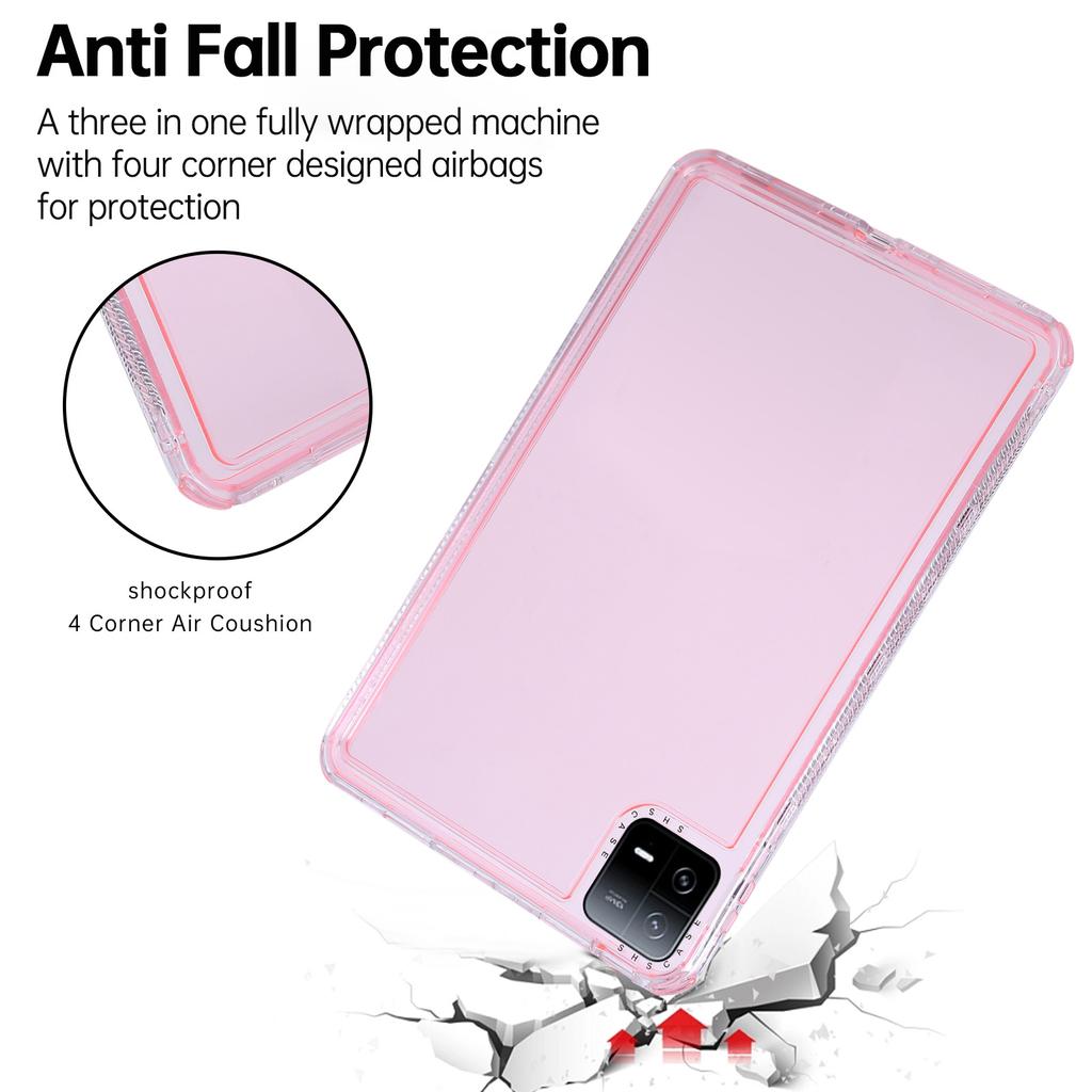 Für Xiaomi Pad 6 Klare Hülle 3 in 1 PC+TPU Stoßfeste Tablet-Hülle