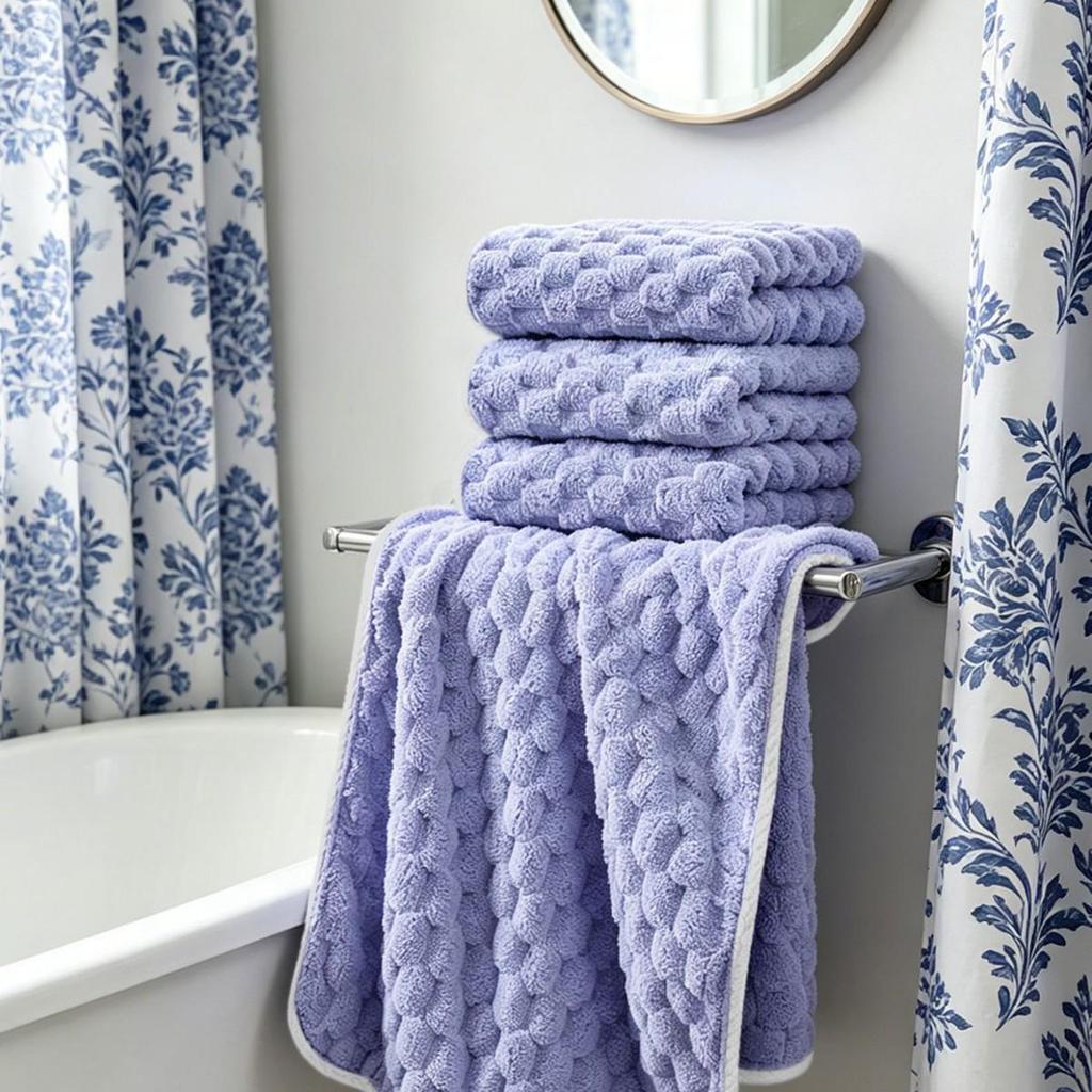 Coral Fleece Absorbent Face & Cleaning Towel with Thread Edge