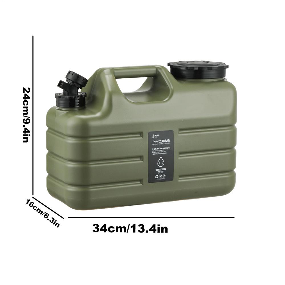 

Water Jug With Spout 11L Leak-Proof Camping Water Container For Outdoor Hiking Overlanding Road Trips Hydration Vehicles зелений