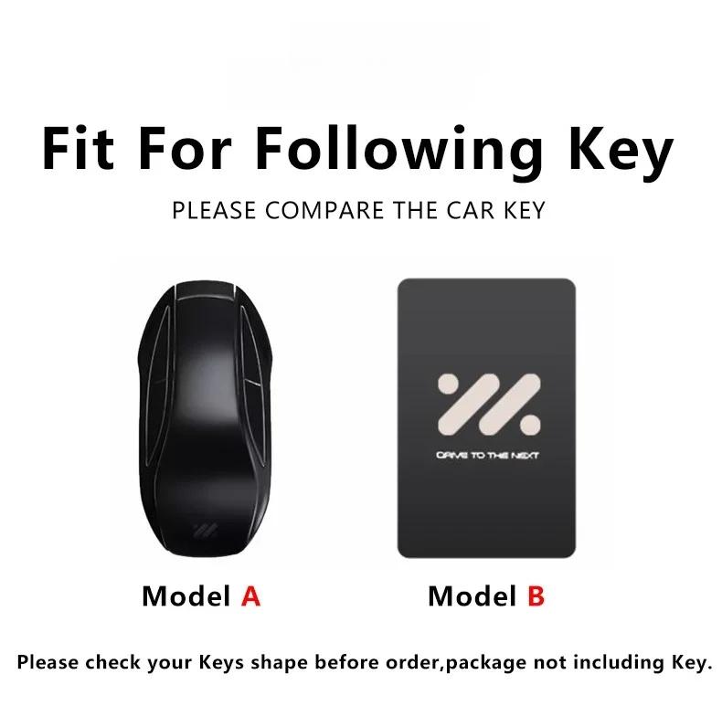 Zinc Alloy Leather NFC Key Case for IM LS6 MAX LS7 PRO L7 Dynamic Car Remote Protection Cover Bag Shell Keychain Accessories