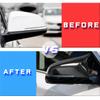 Carbon Fiber Look Schwarz auto Rückspiegel Abdeckung Kappen für BMW 5 6 7 Serie F10 F11 F18 F07 F12 F13 F06 F01 F02 LCI