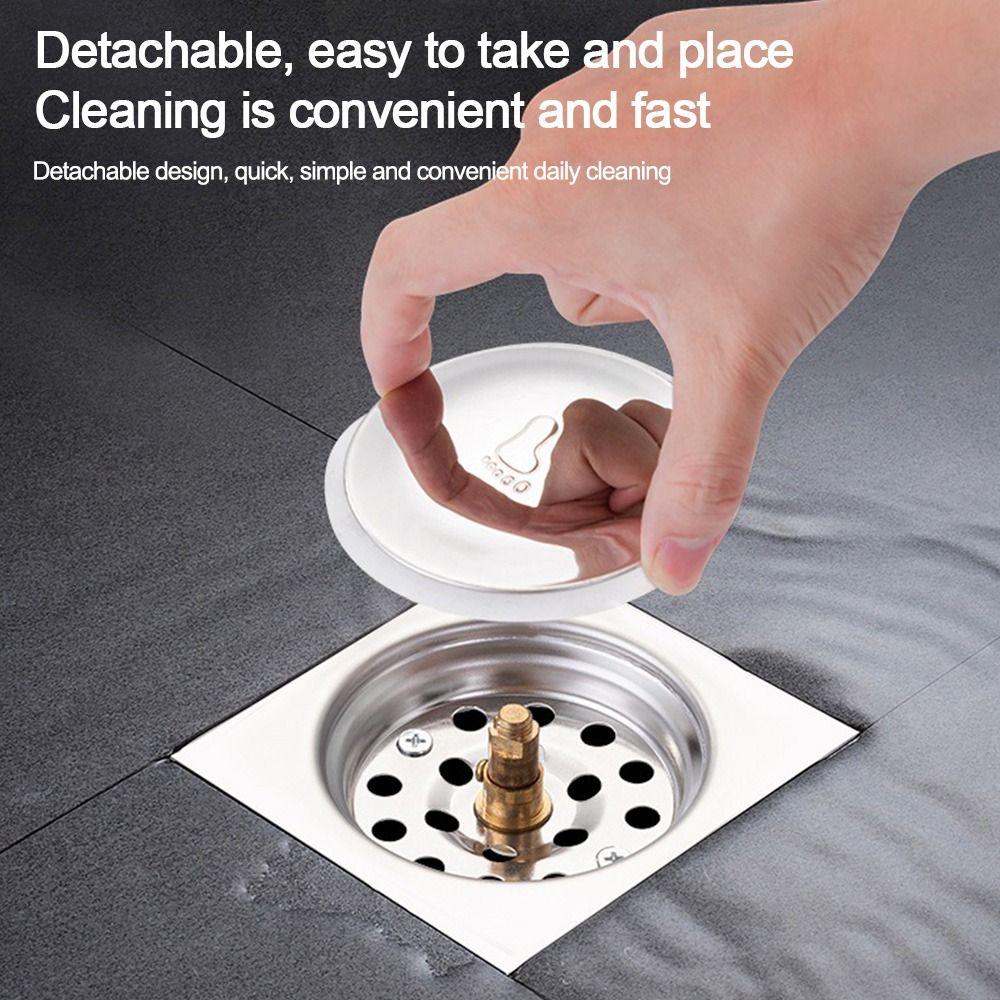 Pop Up Bounce Shower Foot Floor Drain Pedal Type Drain Filter Creative Sewer Floor Strainer