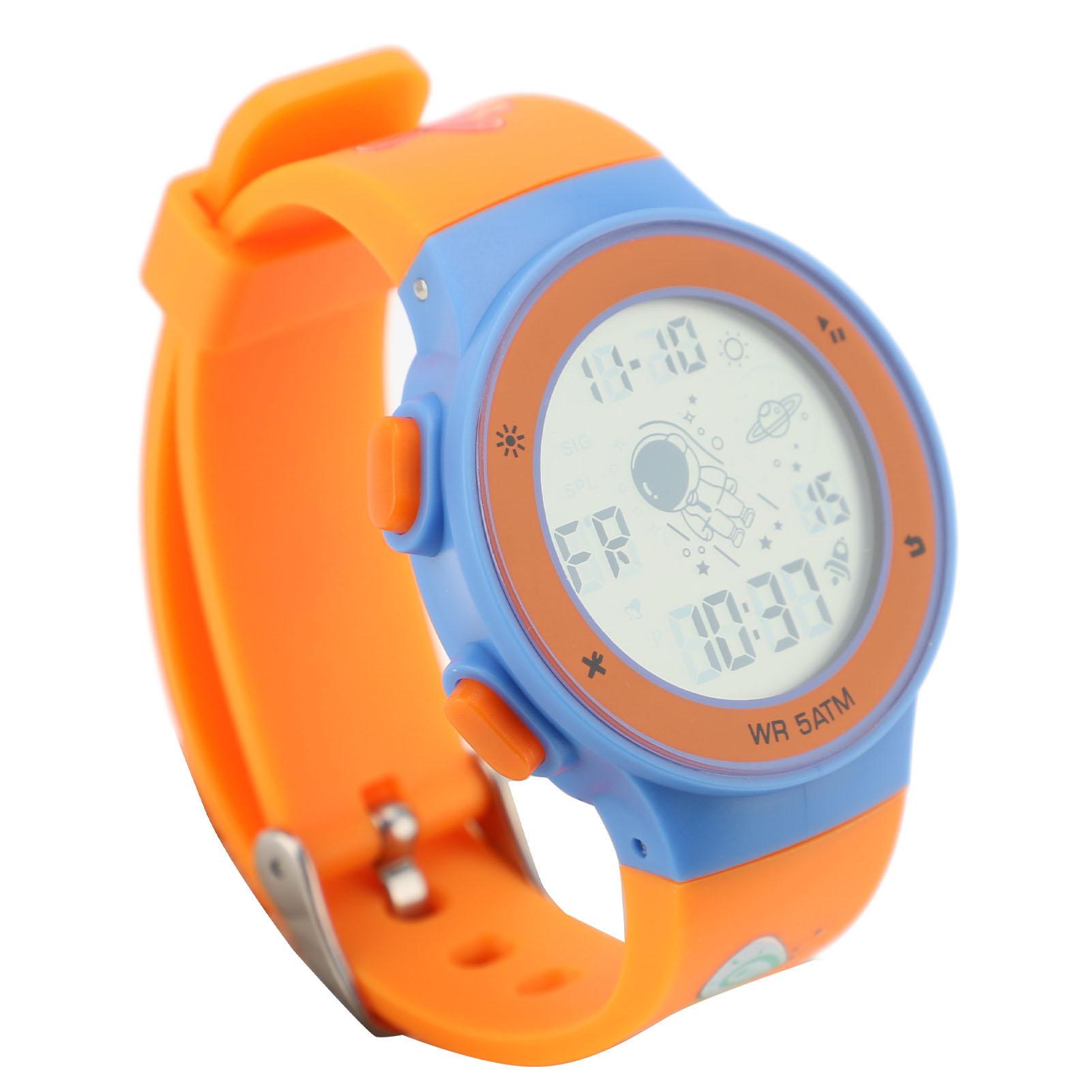 

Kids Digital Watch Colorful LED Backlight 50M Water Proof Stopwatch Calendar Alarm TPU Strap 12 24 H Chronograph Watch