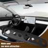 ABLZ-Car Roof Reading Light Frame Shift Button Trim Stickers Carbon Fiber For Tesla Model 3 Highland 2024