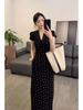 Elegant French-Style V-Neck Slim Fit Women's Summer Dress
