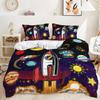 Cartoon Space Down Comforter Set Bedding Set Duvet Cover 3-piece Set