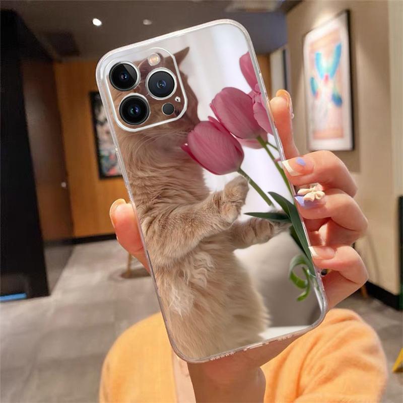 Flower Cats Phone Case For Iphone 17ProMax 17 Pro Air 16 15 14 13 Pro Max 16 15 14 13 Pro 15Plus
